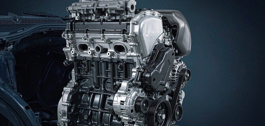 European car engine assembly